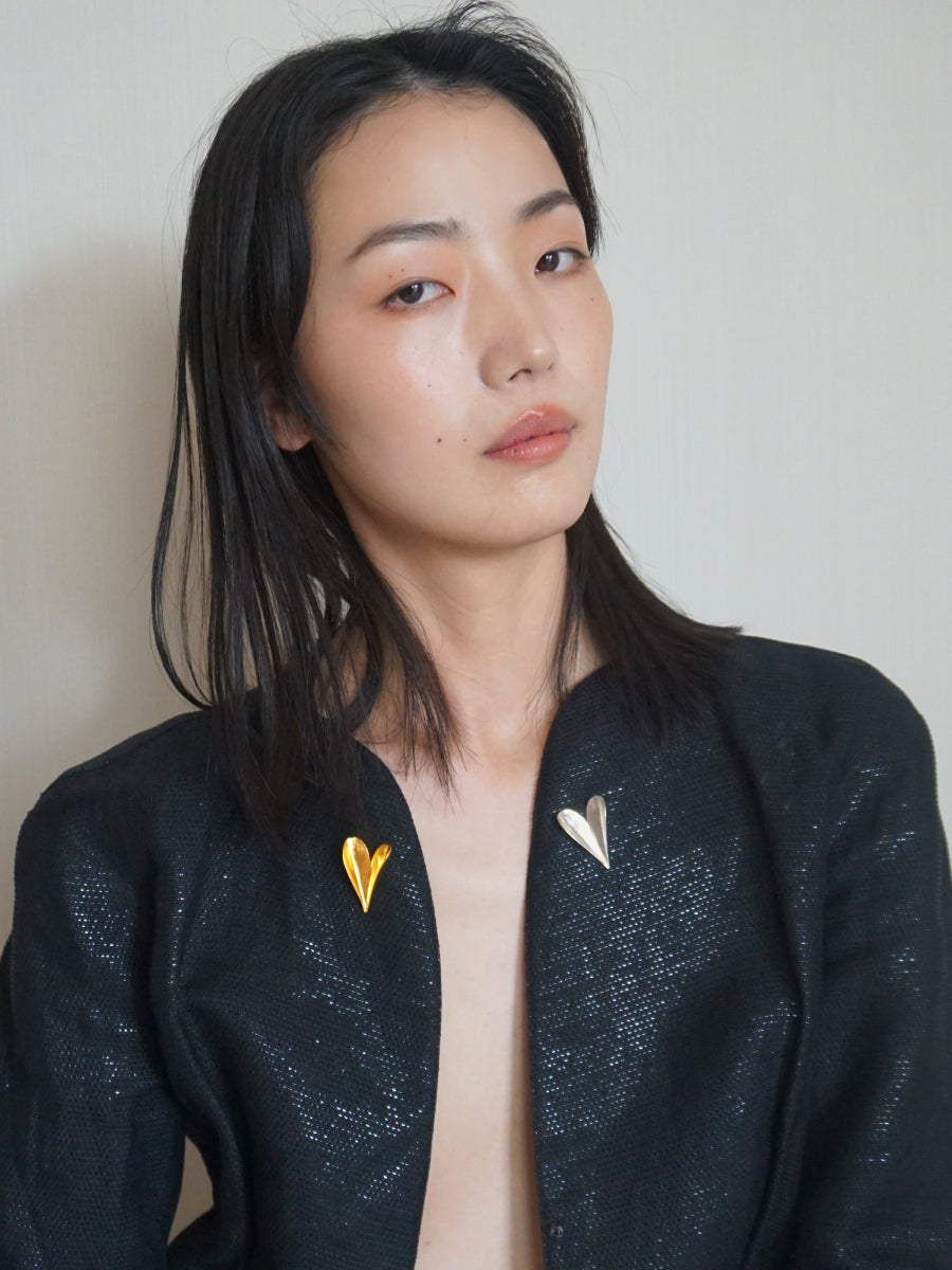 Folded Heart Brooch – Mirit Weinstock