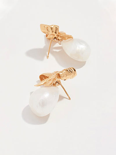 Bows and Pearls Earrings
