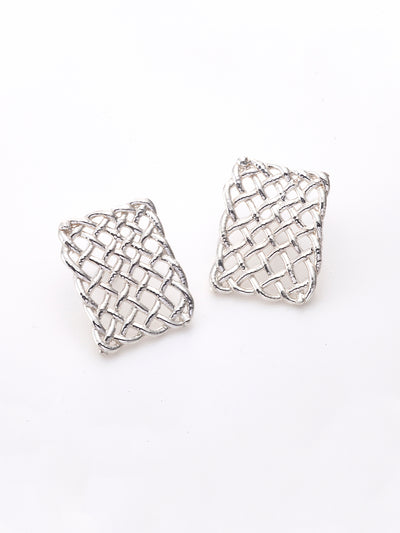 Mizuhiki square earrings