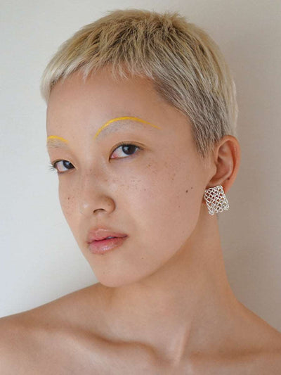 Mizuhiki square earrings
