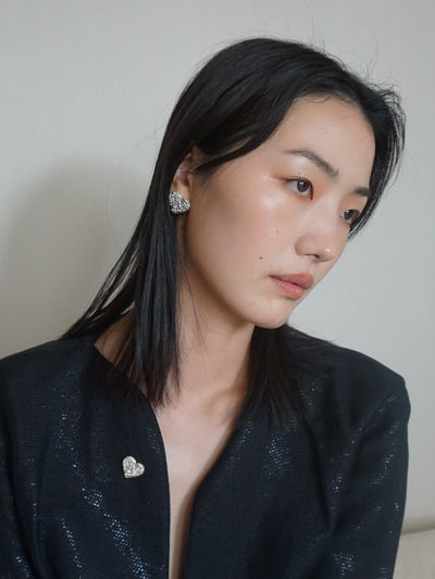 Sparkling Heart Brooch