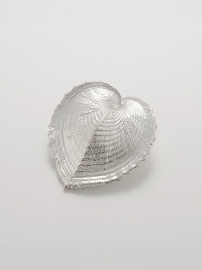 Statement Shell Heartbeat Brooch