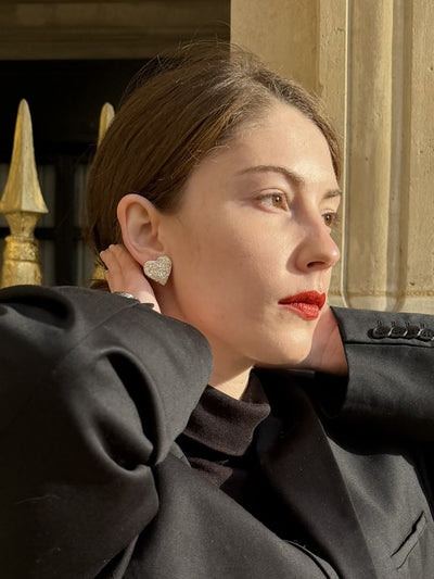 Sparkling Heart Earrings