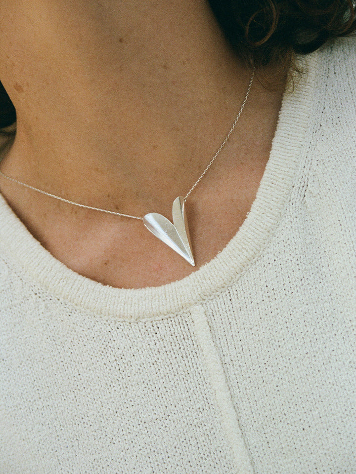 Folded Heart Pendant – Mirit Weinstock