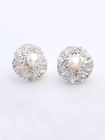 Sparkling Studs with Natural Pearls