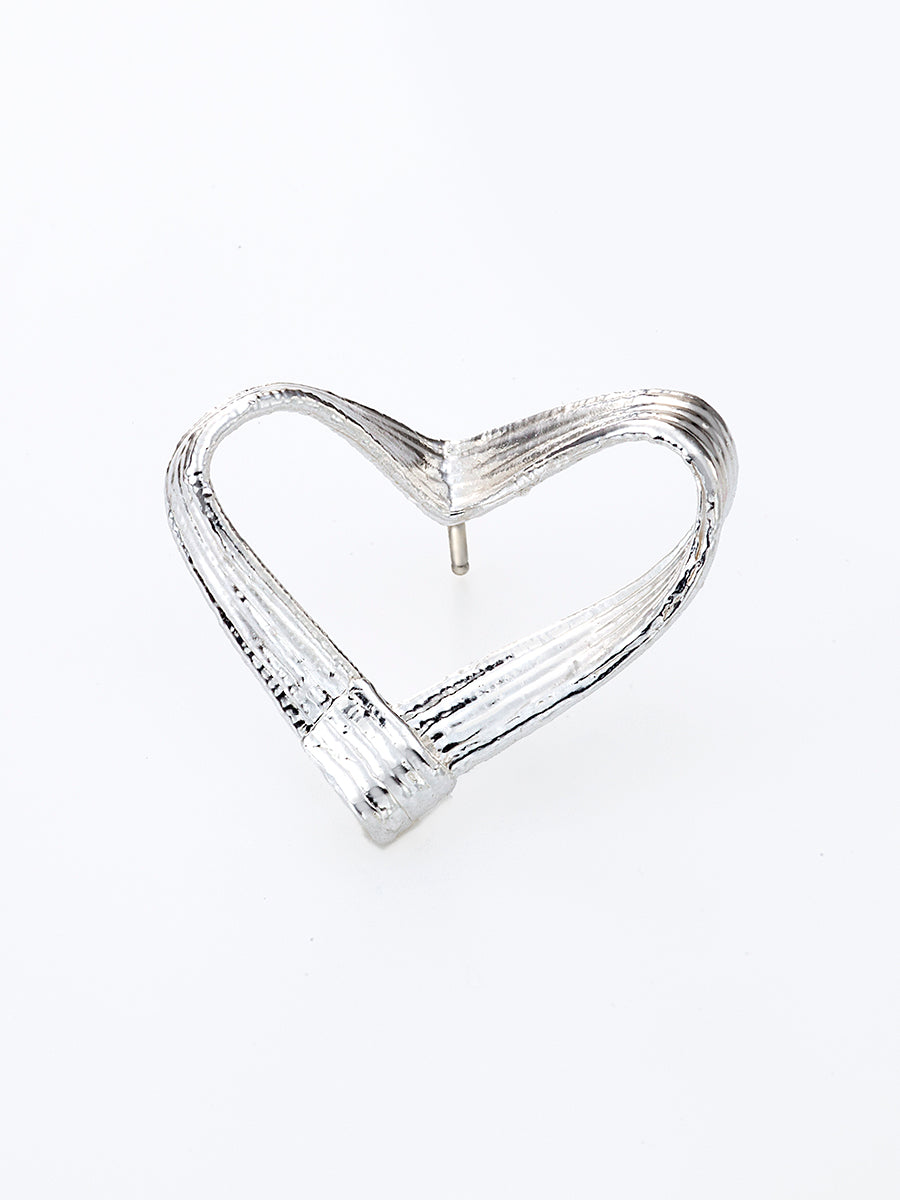 Statement Twisted Heart Brooch