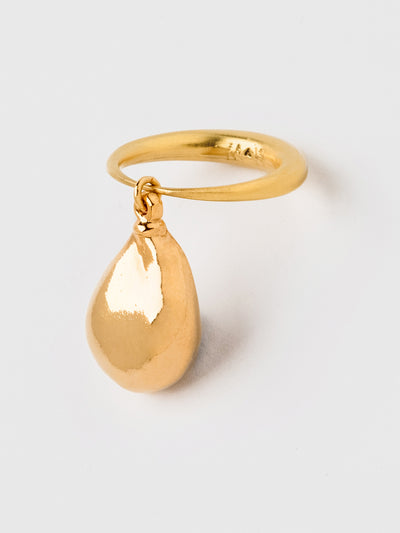 Ring with a Gold Pearl