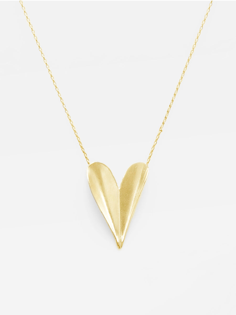 Folded Heart Pendant – Mirit Weinstock