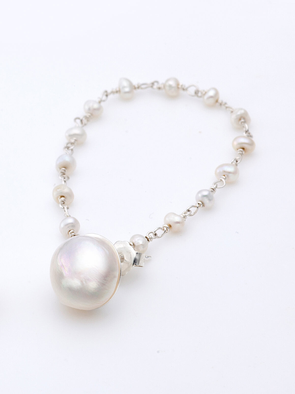 Pearl & “Raindrops” Pearls Chain Ear Cuff